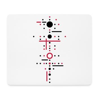 Punkte und Linien - Mousepad (Querformat) - Weiß - Vorne