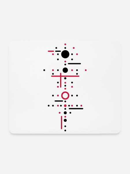 Punkte und Linien - Mousepad (Querformat) - Weiß