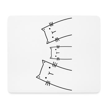 Katze Katzen Kätzchen Familie Geschenkidee - Mousepad (Querformat) - Weiß - Vorne