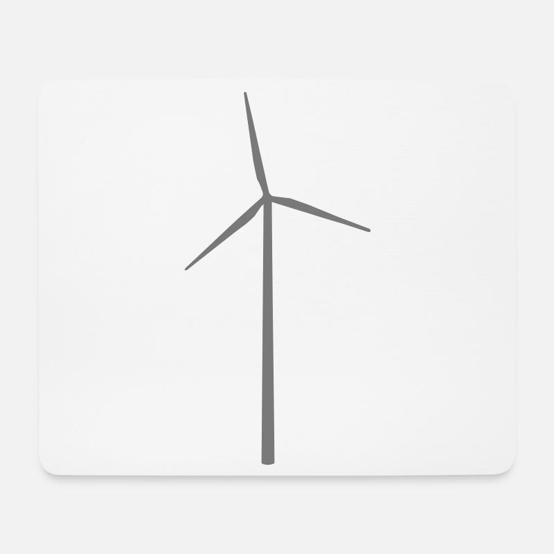 Éolienne Éolienne Éolienne - Tapis de souris (format paysage) - blanc
