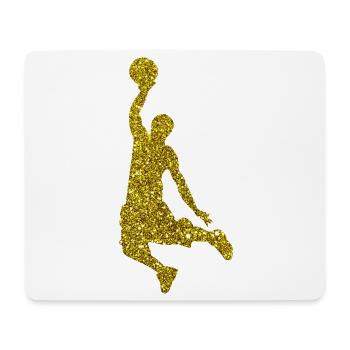 Gold Basketball - Mousepad (Querformat) - Weiß - Vorne