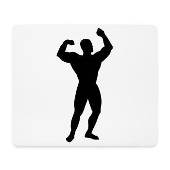 Homme fort - Tapis de souris (format paysage) - blanc - Devant