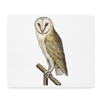 Realistische Zeichnung von eulen - Naturgeschichte - Mousepad (Querformat) - Weiß - Vorne