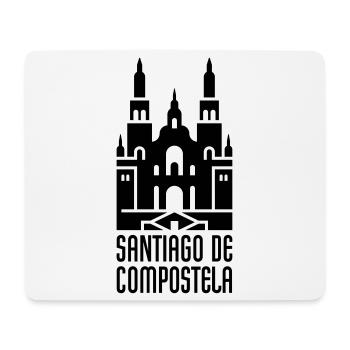 Cathédrale de Saint-Jacques de Compostelle | Chemin de Saint-Jacques - Tapis de souris (format paysage) - blanc - Devant