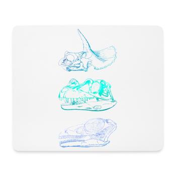 Dinosaurier-Schädel - Mousepad (Querformat) - Weiß - Vorne