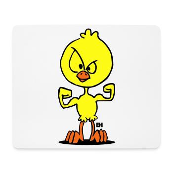 Defiant Duck Cartoon Illustration - Mouse Pad (horizontal) - white - Front