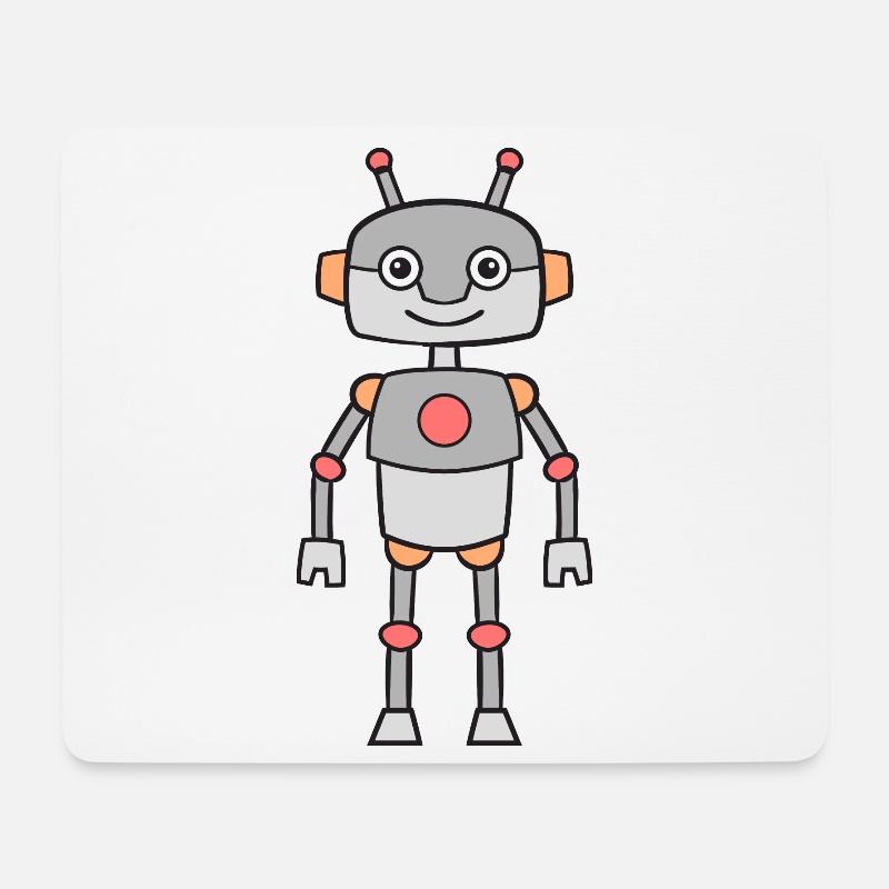 Roboter - Mousepad (Querformat) - Weiß