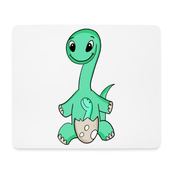 Dinosaur with Baby Dinosaur - Dino - Mouse Pad (horizontal) - white - Front