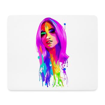 Lady 70 er Retro - Mousepad (Querformat) - Weiß - Vorne