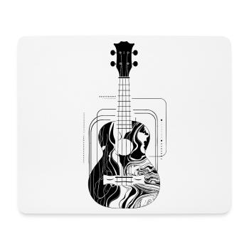 Ukulele - Mouse Pad (horizontal) - white - Front