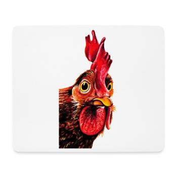 Rooster Herbert - Mouse Pad (horizontal) - white - Front