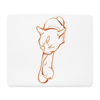 Sleeping cat - Mousepad (Querformat) - Weiß - Vorne