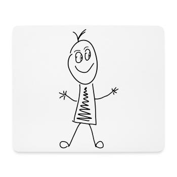 Strich Figur - Mousepad (Querformat) - Weiß - Vorne