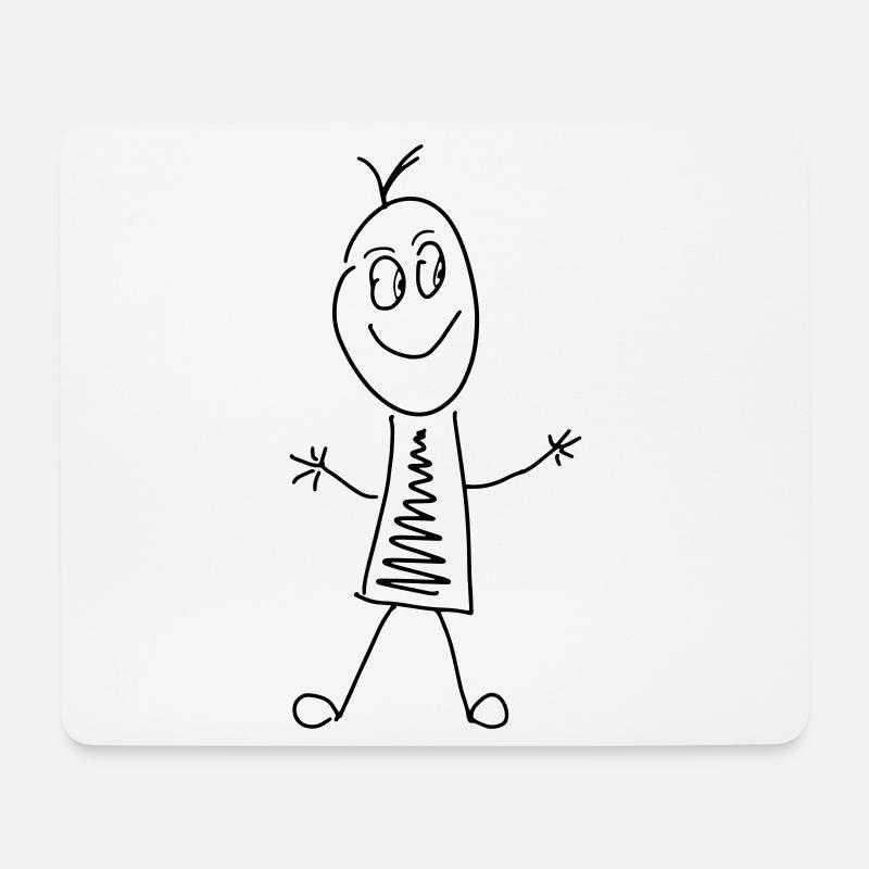Strich Figur - Mousepad (Querformat) - Weiß