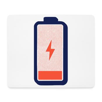 Batterie vide - chargez-moi ! - Tapis de souris (format paysage) - blanc - Devant