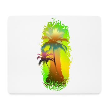 Palmen bunt - so sieht Urlaub aus - Mousepad (Querformat) - Weiß - Vorne