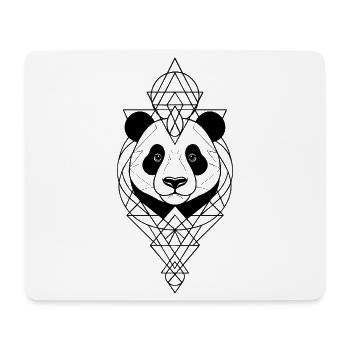 Geometric Panda - Mousepad (Querformat) - Weiß - Vorne