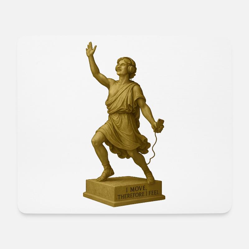 Tänzer mit Kopfhörern und Smartphone - Mousepad (Querformat) - Weiß