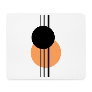 Abstract Geometric Design Orange Black - Mouse Pad (horizontal) - white - Front