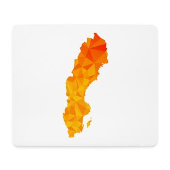 Suède - Sverige - Suède - abstrait - carte - Tapis de souris (format paysage) - blanc - Devant