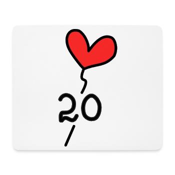 20. 20e ANNIVERSAIRE. ANNIVERSAIRE 20 ANS. 20 ANS. - Tapis de souris (format paysage) - blanc - Devant
