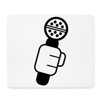 Microphone Check Mikrophon, Mikrofon, Mike, MC, Hi - Mousepad (Querformat) - Weiß - Vorne