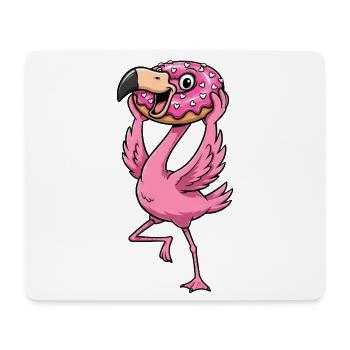 Mignon Flamingo Donut Dessert Candy Cartoon - Tapis de souris (format paysage) - blanc - Devant