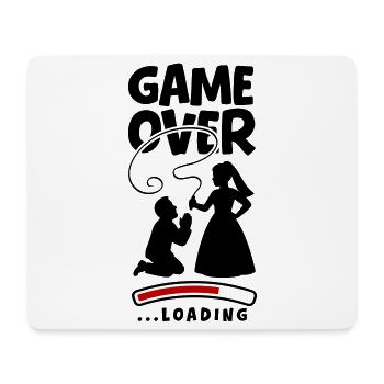 Game Over Hochzeit Ehepaar - Mousepad (Querformat) - Weiß - Vorne