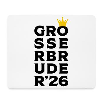 Großer Bruder 2026 Krone Schwangerschaft Baby - Mousepad (Querformat) - Weiß - Vorne