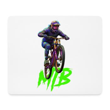 MTB bike - Mousepad (Querformat) - Weiß - Vorne