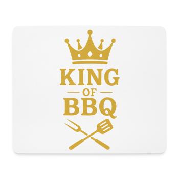 King of BBQ | Grillmeister Krone - Mouse Pad (horizontal) - white - Front
