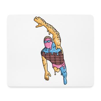 Schwimmen Eiscreme Schwimmsport Herren Schwimmer - Mousepad (Querformat) - Weiß - Vorne