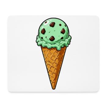 Culasse de glace menthe chocolat - Tapis de souris (format paysage) - blanc - Devant
