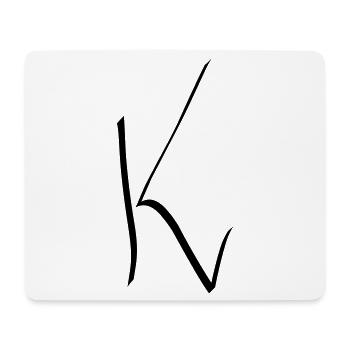 Letter K - Mouse Pad (horizontal) - white - Front