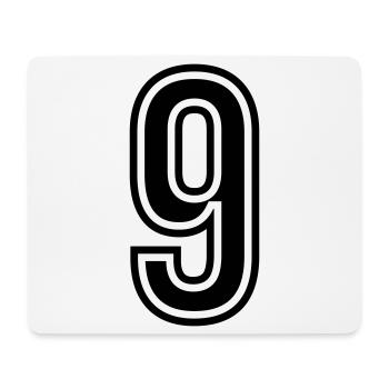 9 Symbole numérique - Tapis de souris (format paysage) - blanc - Devant