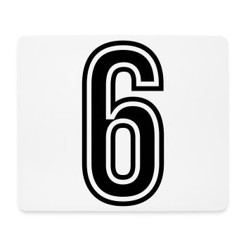 6 Number symbol - Mouse Pad (horizontal) - white - Front