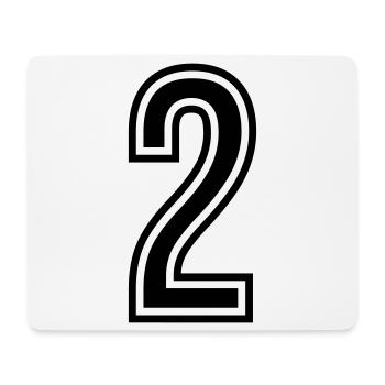 2 Symbole numérique - Tapis de souris (format paysage) - blanc - Devant