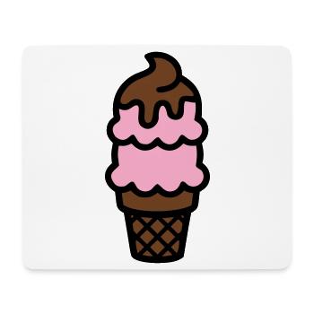 Eiswaffel Eiscreme Icon - Mouse Pad (horizontal) - white - Front