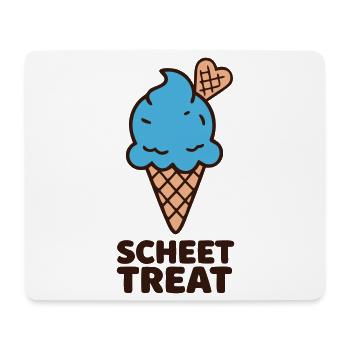 Blaue Eiscreme Schriftzug - Mousepad (Querformat) - Weiß - Vorne