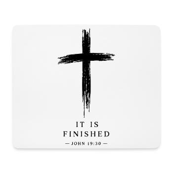 Es ist vollendet Kreuz - Mousepad (Querformat) - Weiß - Vorne