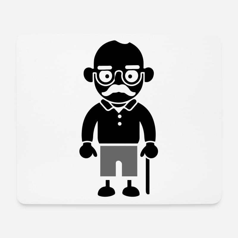 Opa Senior - Mousepad (Querformat) - Weiß