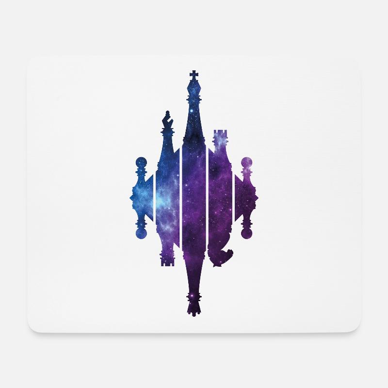 SCHACH SCHACHSPIELER SCHACHFIGUREN - Mousepad (Querformat) - Weiß
