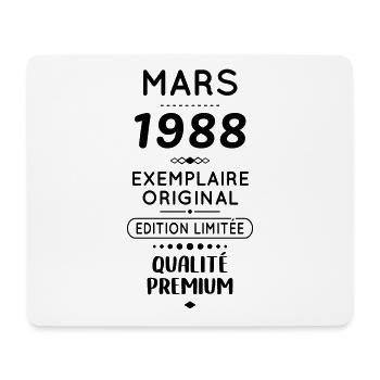 Anniversaire 35 ans - Mars 1988 Original - Tapis de souris (format paysage) - blanc - Devant