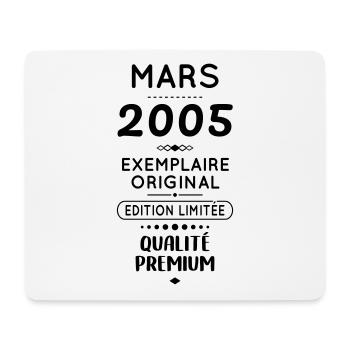 Anniversaire 20 ans - Mars 2005 Original - Tapis de souris (format paysage) - blanc - Devant
