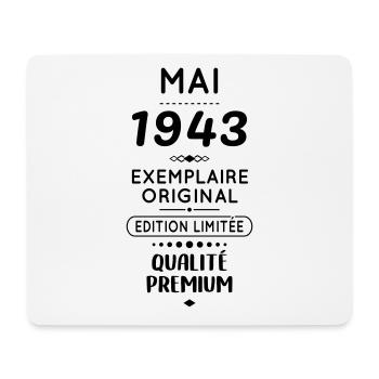Anniversaire 81 ans - Mai 1943 Original - Tapis de souris (format paysage) - blanc - Devant