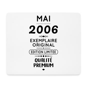 Anniversaire 18 ans - Mai 2006 Original - Tapis de souris (format paysage) - blanc - Devant