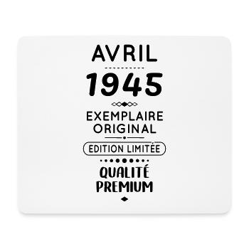 80th Anniversary - April 1945 Original - Mouse Pad (horizontal) - white - Front