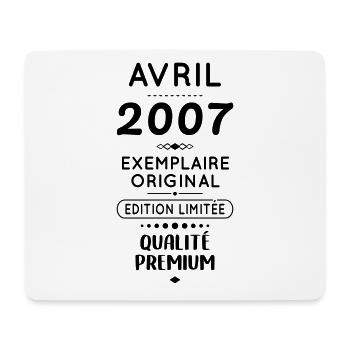 18. Geburtstag - April 2007 Original - Mousepad (Querformat) - Weiß - Vorne