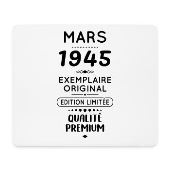80th Anniversary - March 1945 Original - Mouse Pad (horizontal) - white - Front