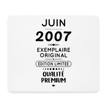 18. Geburtstag - Juni 2007 Original - Mousepad (Querformat) - Weiß - Vorne